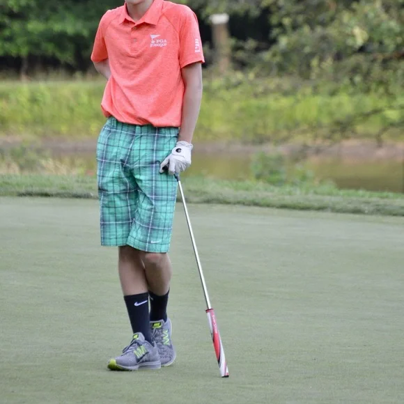 Nike Golf Tour Performance Bundle Gray and Green Plaid Boys Size Large - Picture 15 of 16